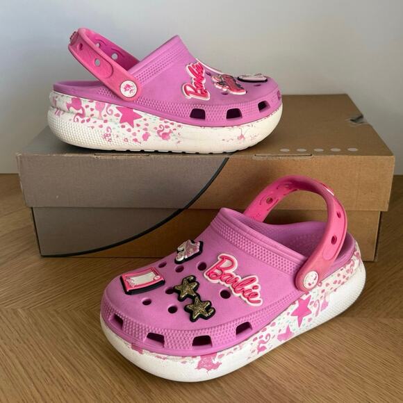Limited Edition Crocs X Barbie Girls Clog Barbie Pink Kids Sandal - J 2 - Picture 1 of 9